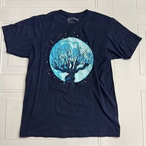 Harry Potter T Shirt Top Size Large Womping Willow Cotton Glow In The Dark